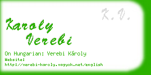karoly verebi business card